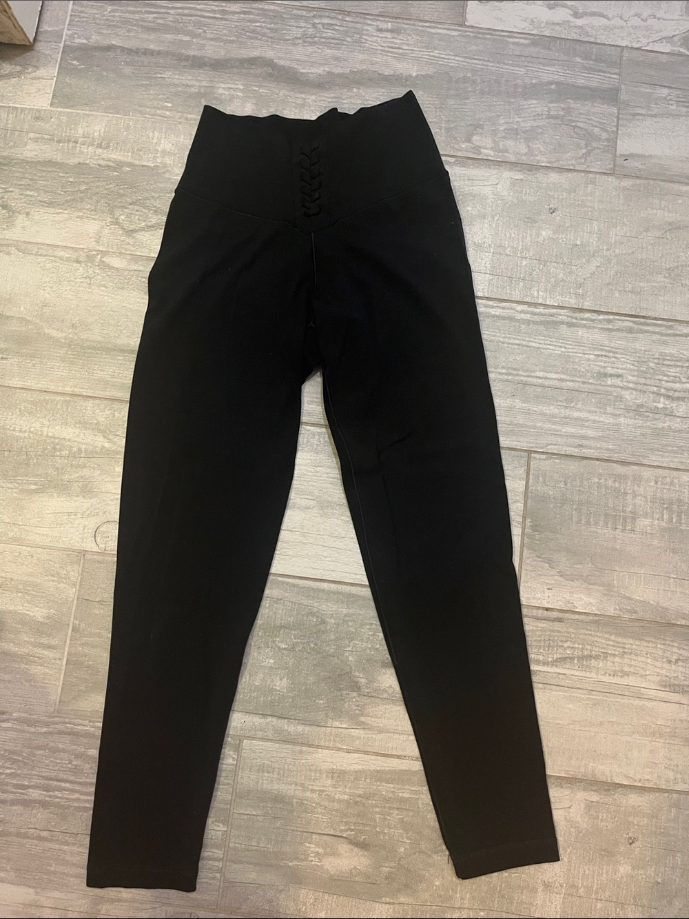 Offline by Aerie High-Waist Black Lace-Up Crop Leggings